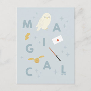 Hedwig "magische" typografie grafisch briefkaart