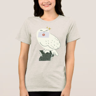 Hedwig Met Brief Fantasievolle Tekening Tri-Blend Shirt