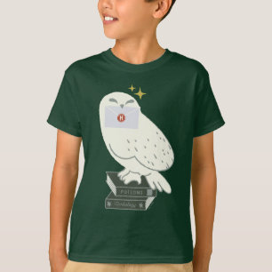 Hedwig Met Brief Whimsicale Tekening T-shirt