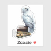 Hedwig op boeken sticker (Vel)