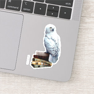 Hedwig op boeken sticker