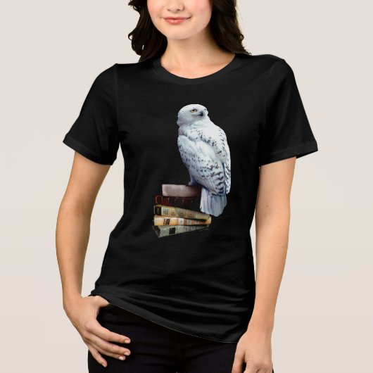 Hedwig op boeken Tri-Blend shirt (Voorkant)