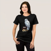 Hedwig op boeken Tri-Blend shirt (Voorkant volledig)