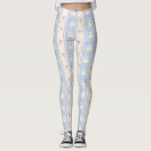 Hedwig Owl Post Stripe Pattern Leggings (Voorkant)