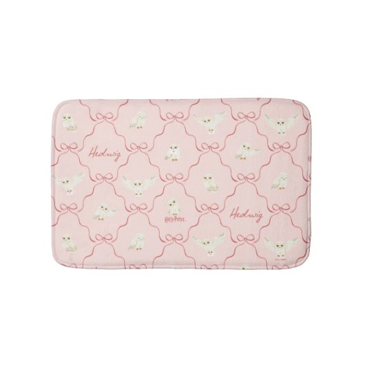 Hedwig Pink Ribbon Pattern Badmat (Voorkant)