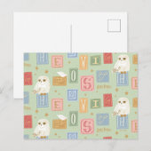 Hedwig Post Letter Block Pattern Briefkaart (Voorkant / Achterkant)