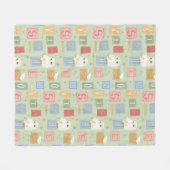 Hedwig Post Letter Block Pattern Fleece Deken (Voorkant (Horizontaal))