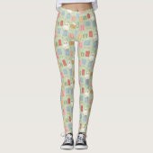 Hedwig Post Letter Blokpatroon Leggings (Voorkant)