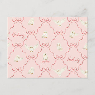 Hedwig Roze Lint Patroon Briefkaart