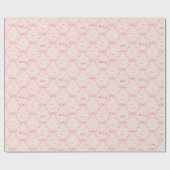 Hedwig Roze Lint Patroon Cadeaupapier (Vlak)