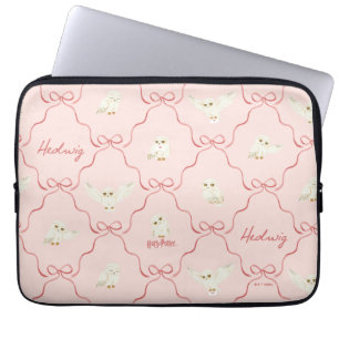 Hedwig Roze Lint Patroon Laptop Sleeve