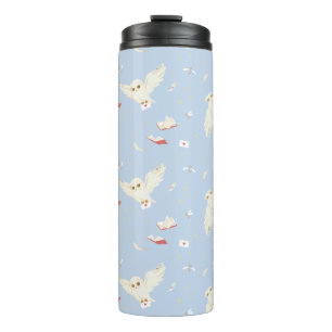 Hedwig Uil Post Brieven en Boeken Patroon Thermosbeker