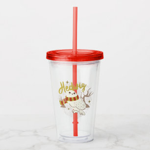 Hedwig Whimsical Bos Tekening Acryl Drinkbeker