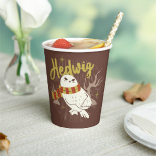 Hedwig Whimsical Bos Tekening Papieren Bekers
