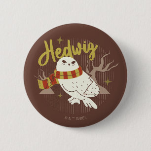 Hedwig Whimsical Bos Tekening Ronde Button 5,7 Cm