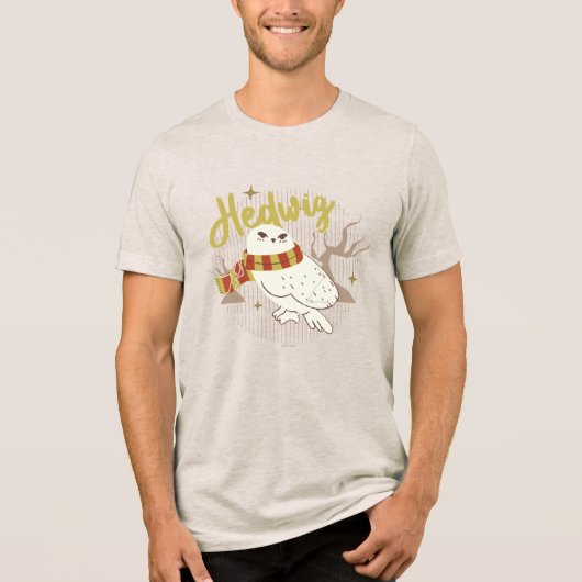 Hedwig Whimsical Bos Tekening Tri-Blend Shirt (Voorkant)