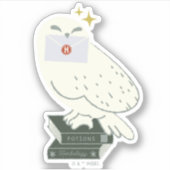 Hedwig With Letter Whimsical Drawing Sticker (Voorkant)
