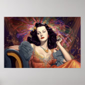 Hedy Lamarr in de jaren 20 Miami Poster (Voorkant)