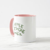 Hee Birthdae Name met Green Text Mok (Voorkant links)