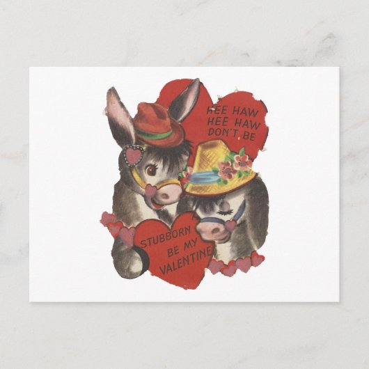  Hee Haw Donkey Valentijn Feestdagenkaart (Voorkant)