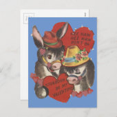  Hee Haw Donkey Valentijn Feestdagenkaart (Voorkant / Achterkant)
