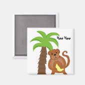 Hee Hee Funny Monkey Magneet (Voorkant / Achterkant)