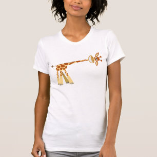Hee Hee Hee ! ! T-shirt femme Giraffe Cartoon
