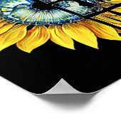 Hee Hee Rise Oekraïense zonnebloem peace for Ukrai Poster (Hoek)