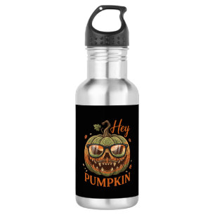Héé Pompoen Halloween Jack Lantern Bril Snor Waterfles