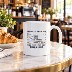 Heeft 13 mijl gerend voor pannenkoeken Grappige ko Koffiemok