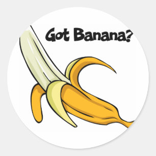 heeft bananen ronde sticker