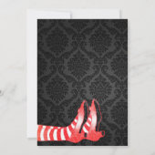 Heeft de uitnodiging van de heks-halloween-partij (Achterkant)