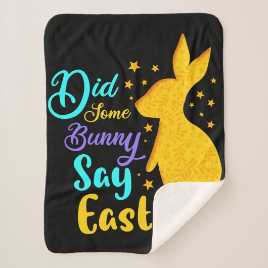 Heeft een Bunny Pasen gezegd? Sherpa Deken (Voorkant)