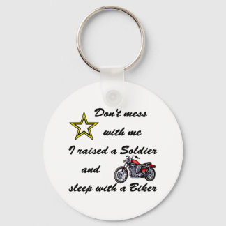 Heeft een soldaat opgevoed en met een Biker geslap Sleutelhanger