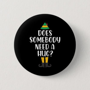 Heeft Iemand Een Knuffel Kerst Elf Buddy Leuk H Ronde Button 5,7 Cm