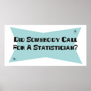 Heeft iemand gevraagd om een statisticus? poster