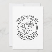 Heeft iemand Karaoke gezegd? Bedankkaart (Voorkant)