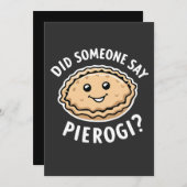 Heeft iemand pierogi gezegd, Pools gerecht Kaart (Voorkant / Achterkant)