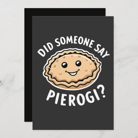 Heeft iemand pierogi gezegd, Pools gerecht Kaart (Voorkant / Achterkant)