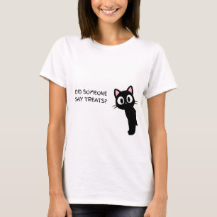 Heeft iemand snoepjes gezegd? Grappige zwarte kat T-shirt