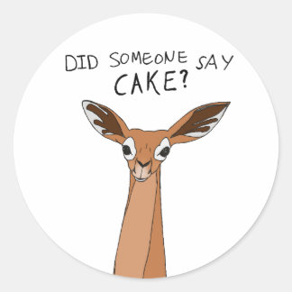 Heeft iemand taart gezegd? ronde sticker