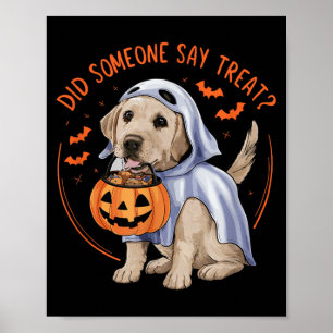 Heeft iemand traktatie gezegd_ Halloween Labrador- Poster