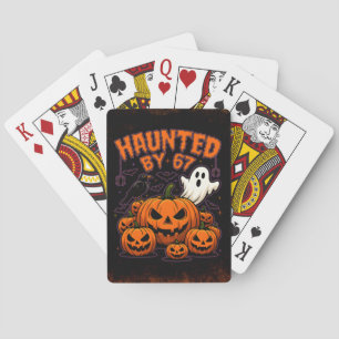 Heeft last van 67 grappige spook- en pompoen-Hallo Pokerkaarten