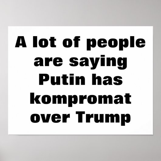 Heeft Poetin kompromat over Trump? Poster (Voorkant)