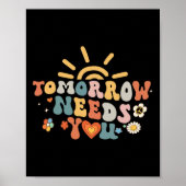 Heeft u mentale gezondheid bewustzijn groovy retro poster (Voorkant)