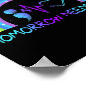 Heeft u zelfmoord preventie bewustzijn regenboog n poster (Hoek)