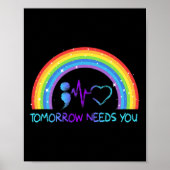 Heeft u zelfmoord preventie bewustzijn regenboog n poster (Voorkant)