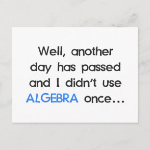 Heeft vandaag geen algebra gebruikt briefkaart