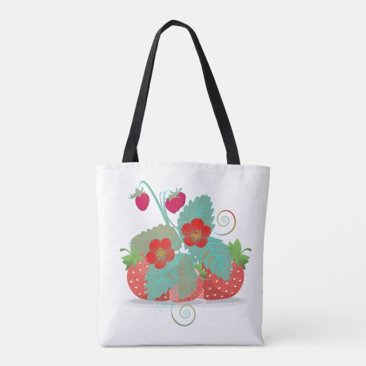 Heel Berry Strawberry Trendy Shopping Greenery Draagtas (Achterkant)