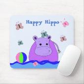 Heel blij nijlpaard muismat (Met muis)